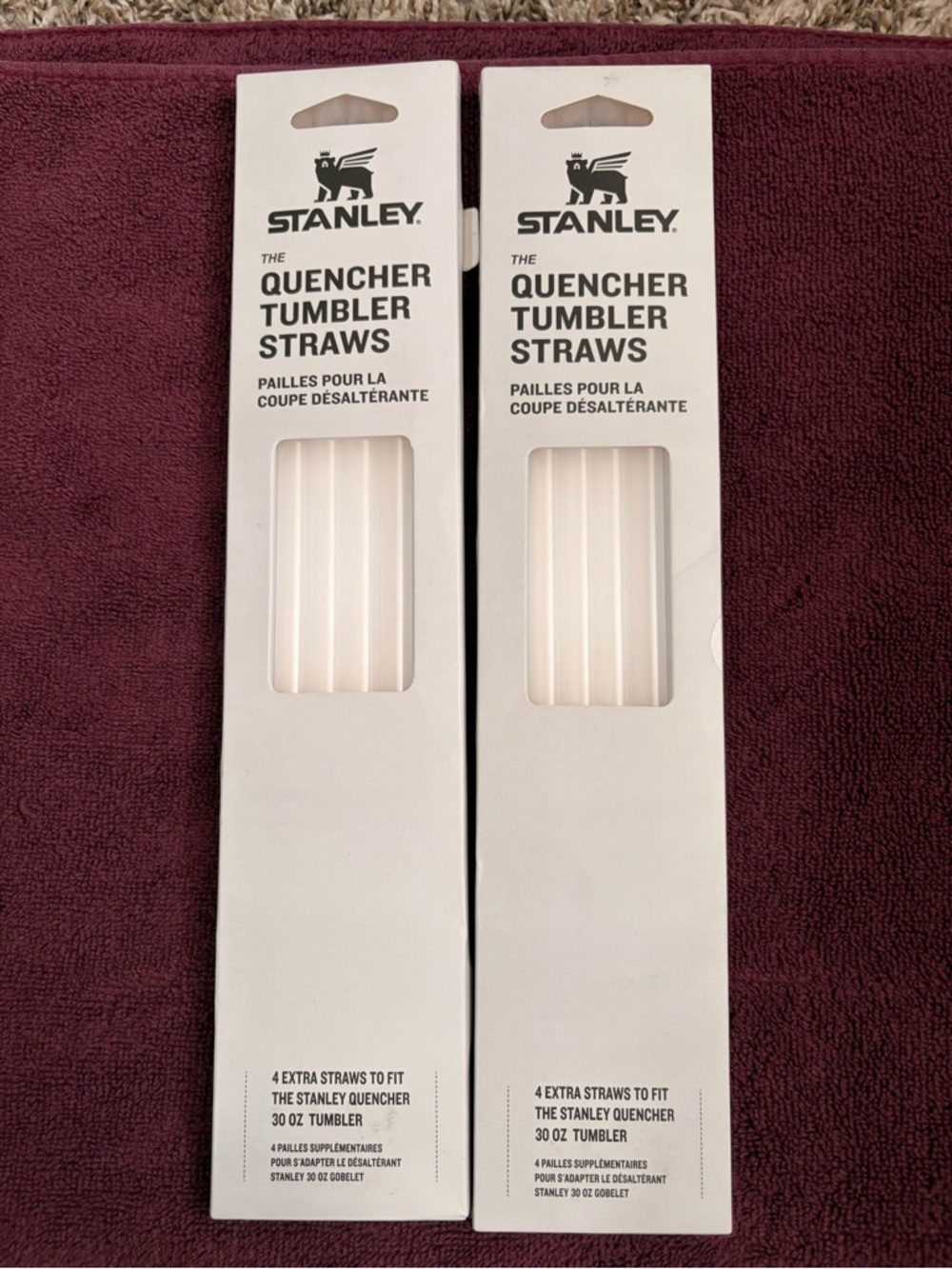 Stanley White Quencher Tumbler Straws - Pack of 8
